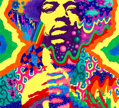 jimi hendrix psychedelic image