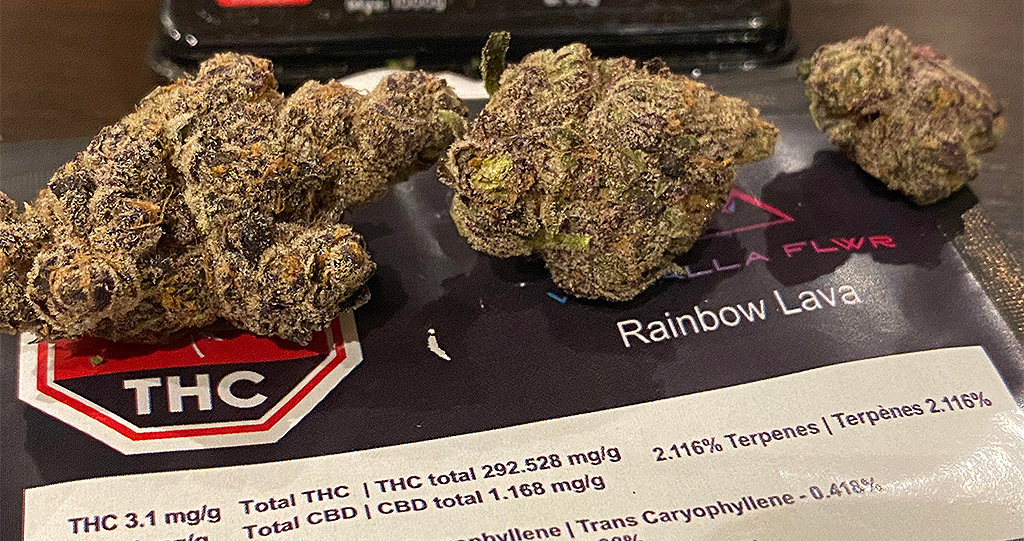 Valhalla Flwr Rainbow Lava Cannabis Buds