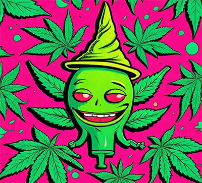 cannabis art character