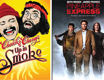 cheech and chong up in smoke and pineapple express movie cover