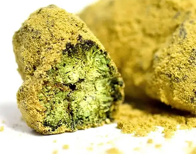 cannabis moonrock inside view