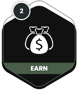 earn icon with background