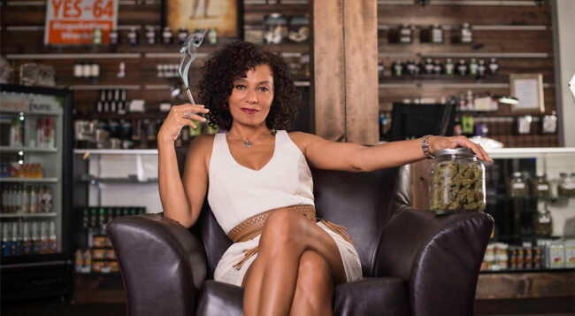 women smoking cannabis