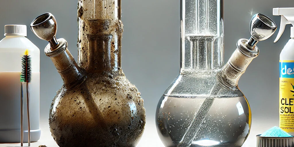 dirty and clean bong