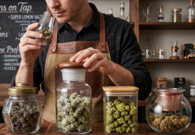 storing cannabis in glass jars