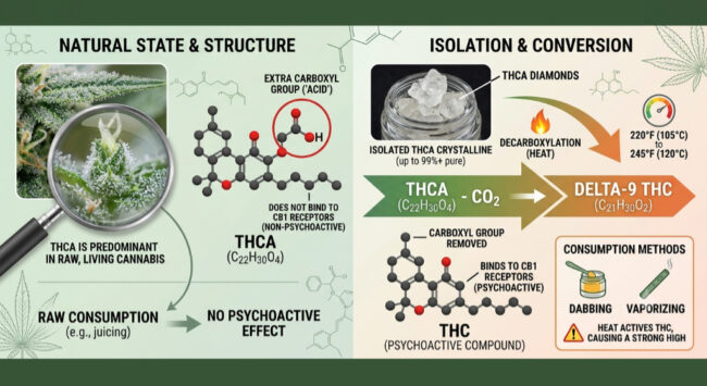 thca vs thc thca vs thc
