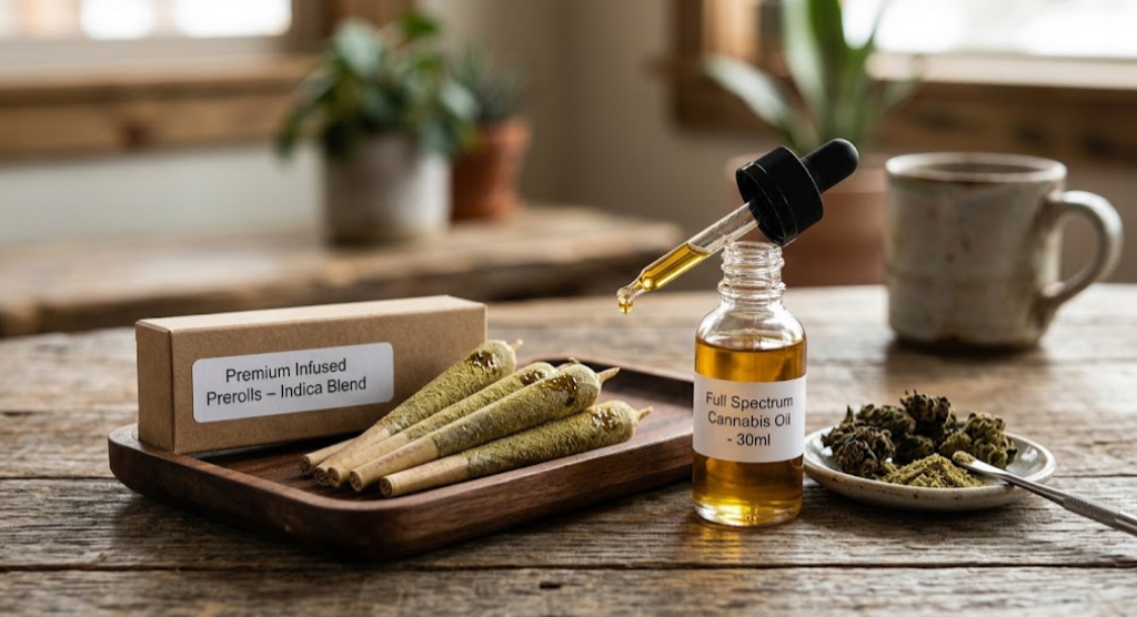 cannabis prerolls infused with oil